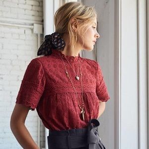 Sézane x SEA Hamptons Cotton Eyelet Blouse